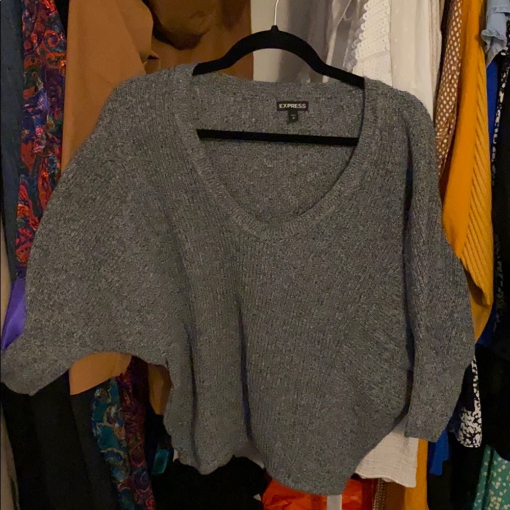 Gray melange sweater